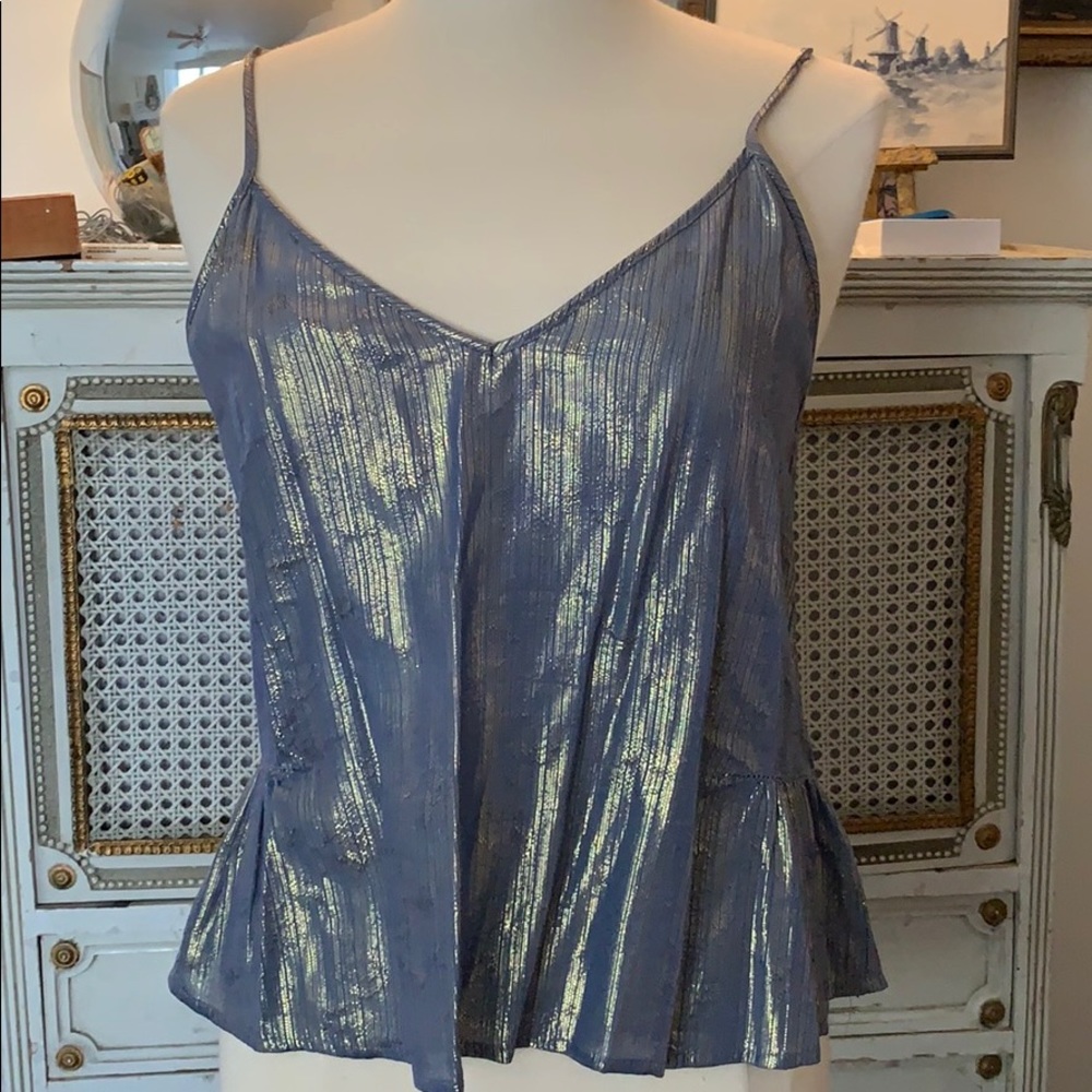 Mes Demoiselles Paris metallic boho cami tank